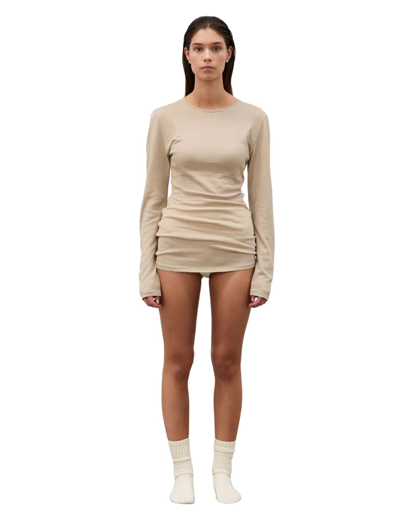 Zulu & Zephyr Womens Rib Hemp Jersey Long Sleeve Top