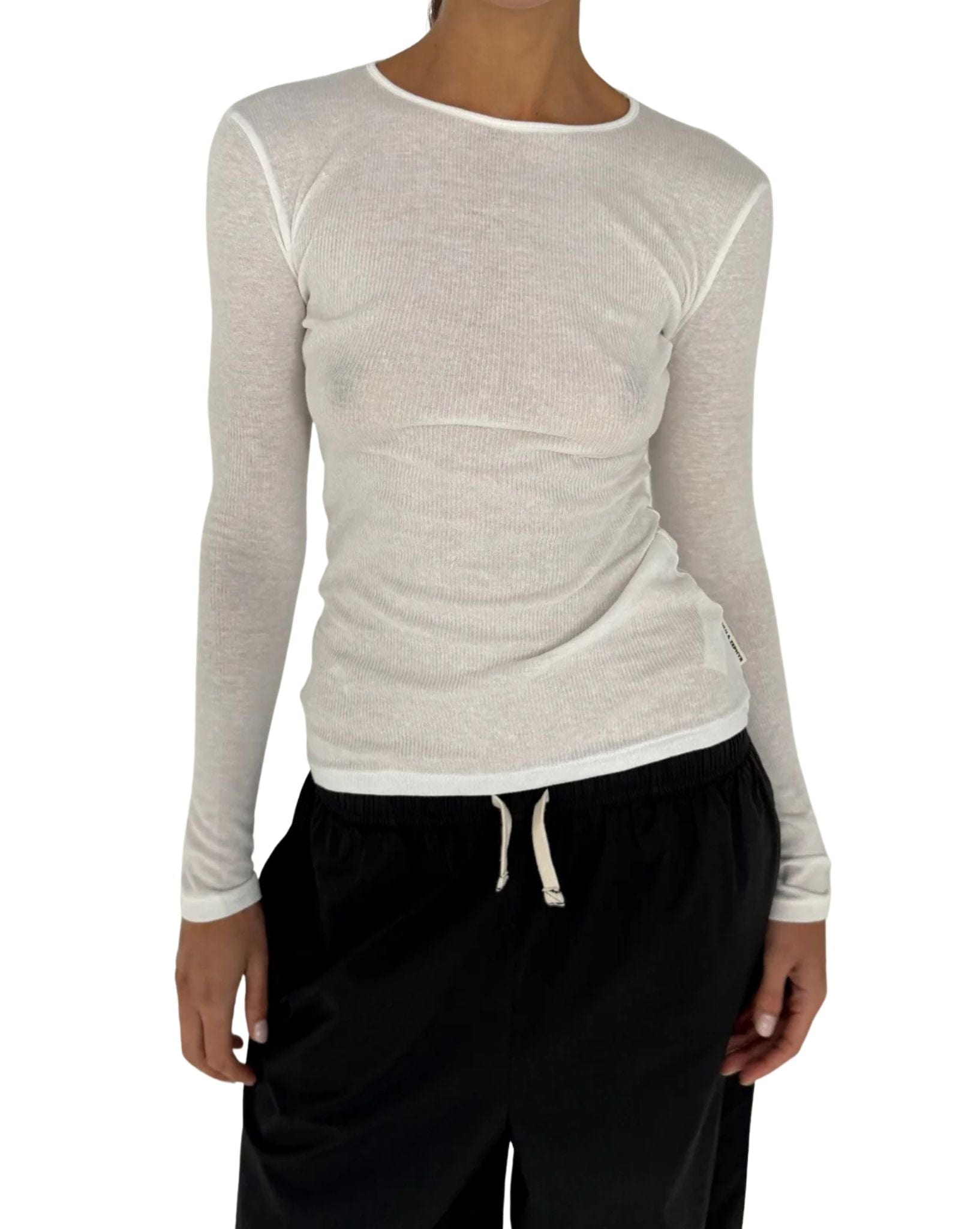 Zulu & Zephyr Womens Rib Hemp Jersey Long Sleeve Top