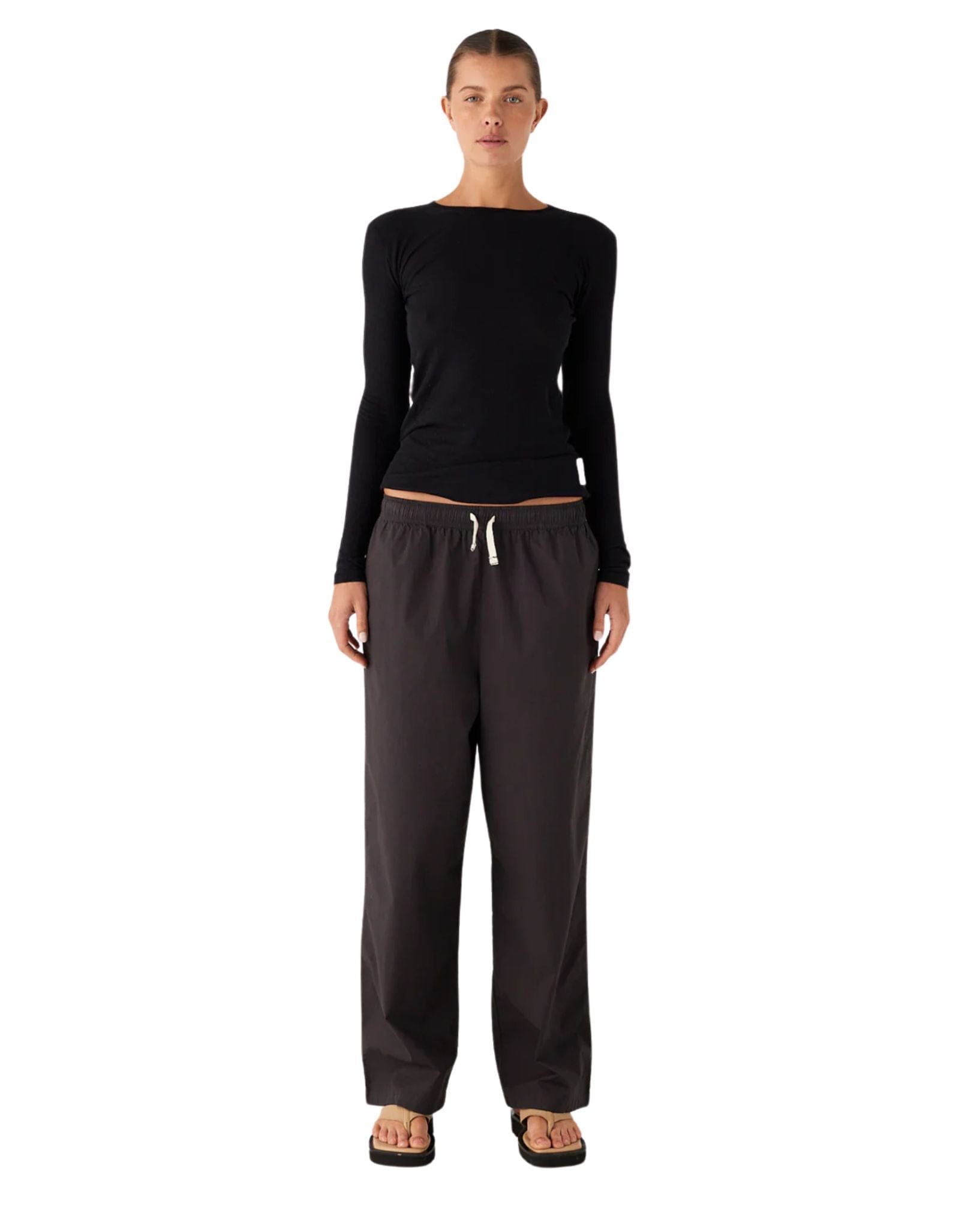 Zulu & Zephyr Womens Rib Hemp Jersey Long Sleeve Top
