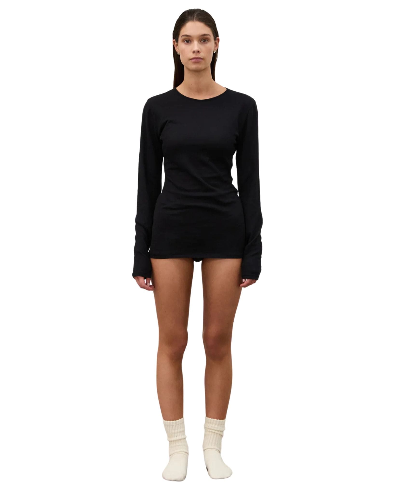 Zulu & Zephyr Womens Rib Hemp Jersey Long Sleeve Top