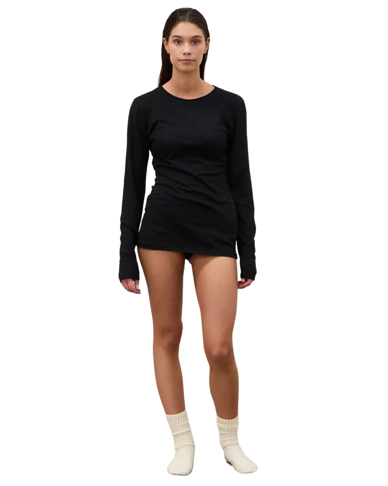 Zulu & Zephyr Womens Rib Hemp Jersey Long Sleeve Top