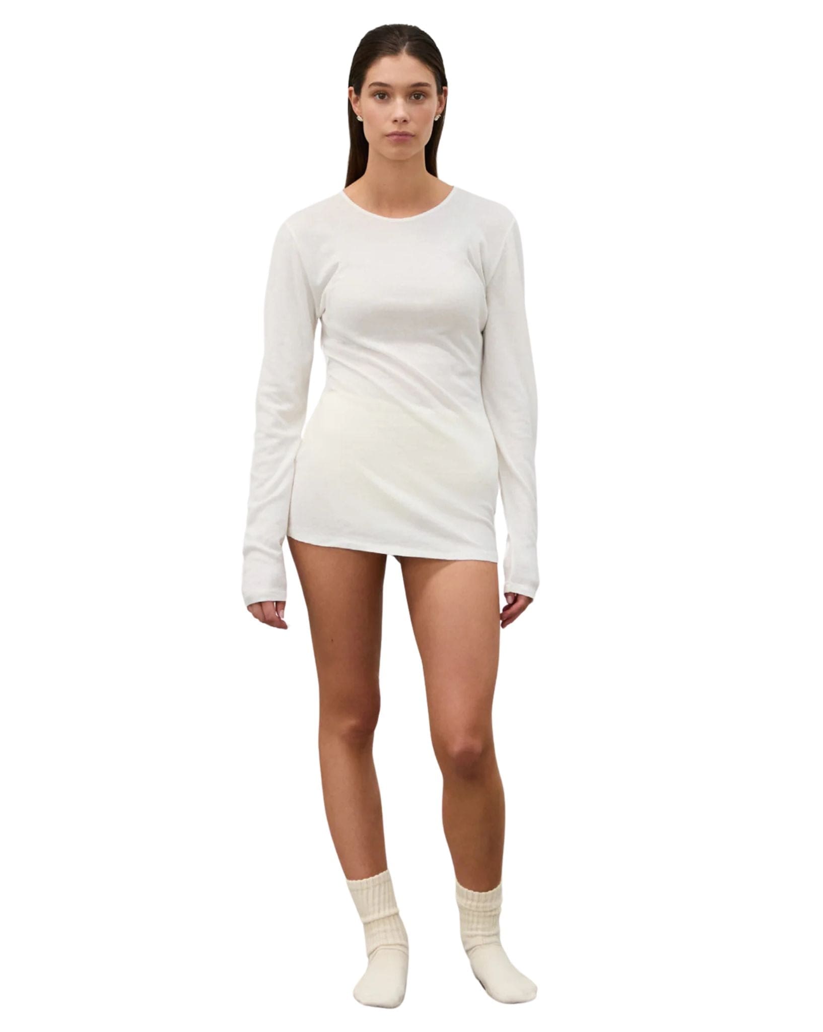 Zulu & Zephyr Womens Rib Hemp Jersey Long Sleeve Top