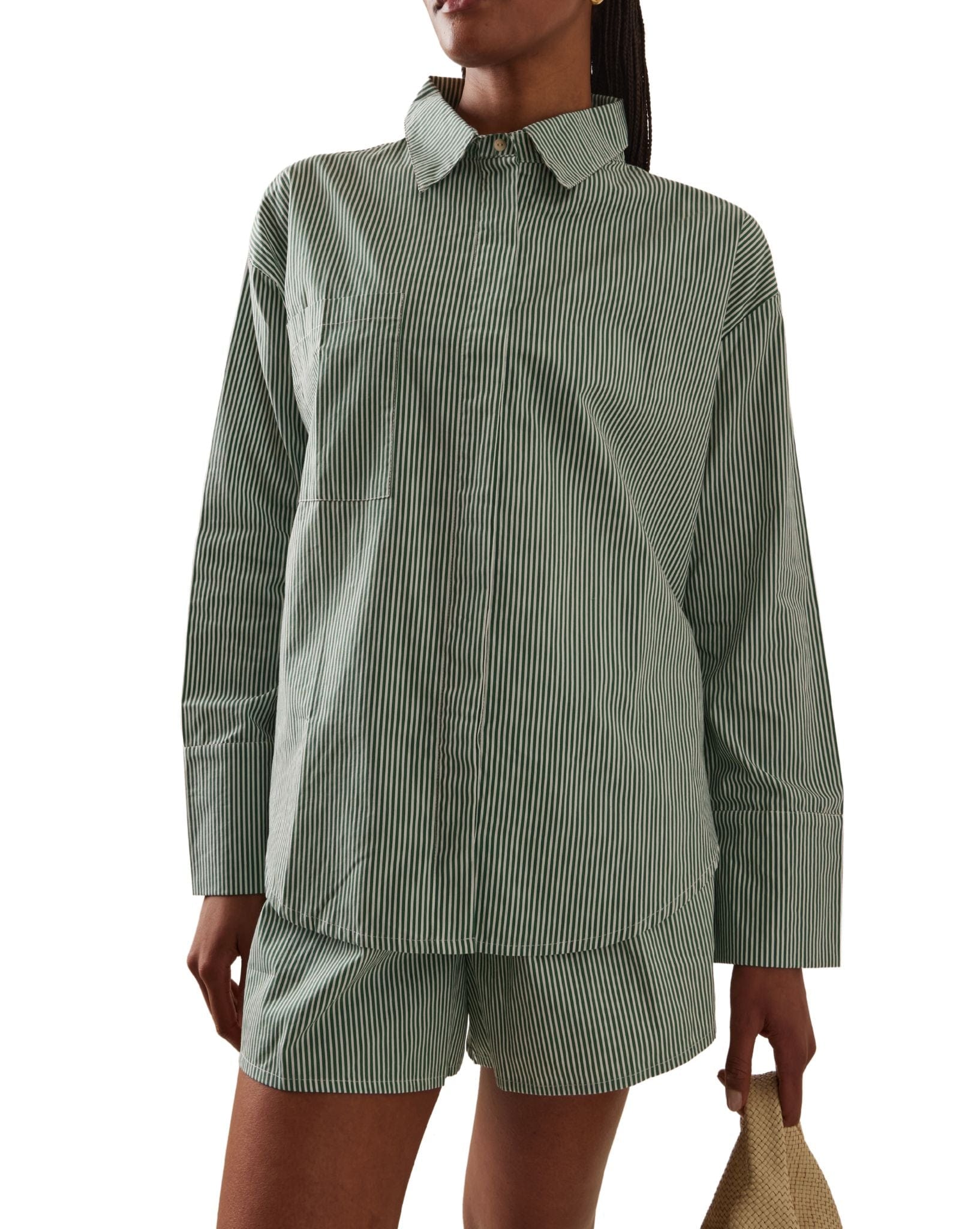 Zulu & Zephyr Womens Tallow Pin Stripe Cotton Shirt