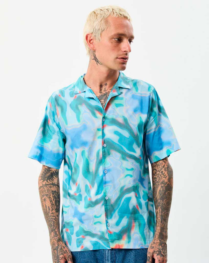 Afends-Mens-Thermal-Recycled-Cuban-Short-Sleeve-Shirt-Multi-M225200