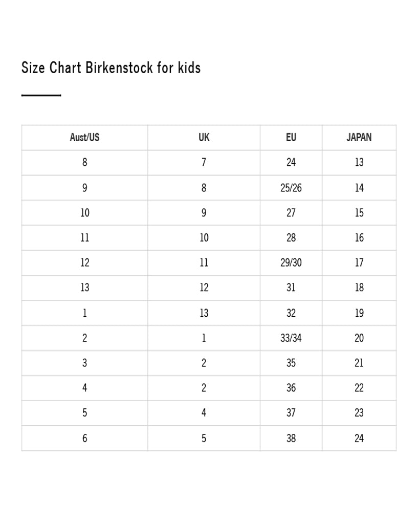 Birkenstock-kids-size-chart