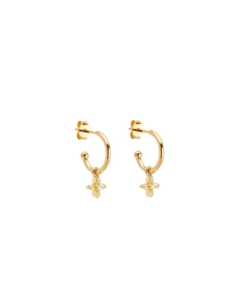 By Charlotte Gold Lotus Hoop Earrings