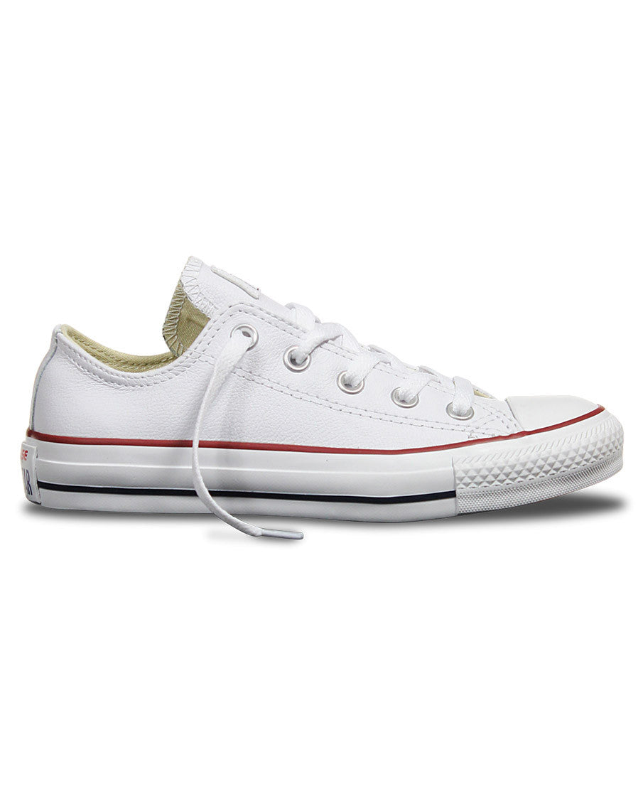 Chuck Taylor All Star Leather Low Top Shoes - White - Natural Necessity