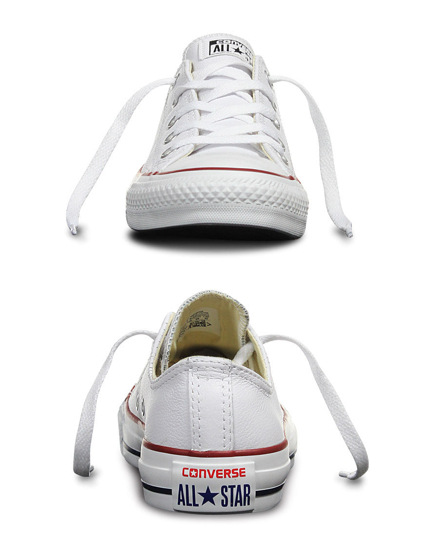 Chuck Taylor All Star Leather Low Top Shoes - White - Natural Necessity