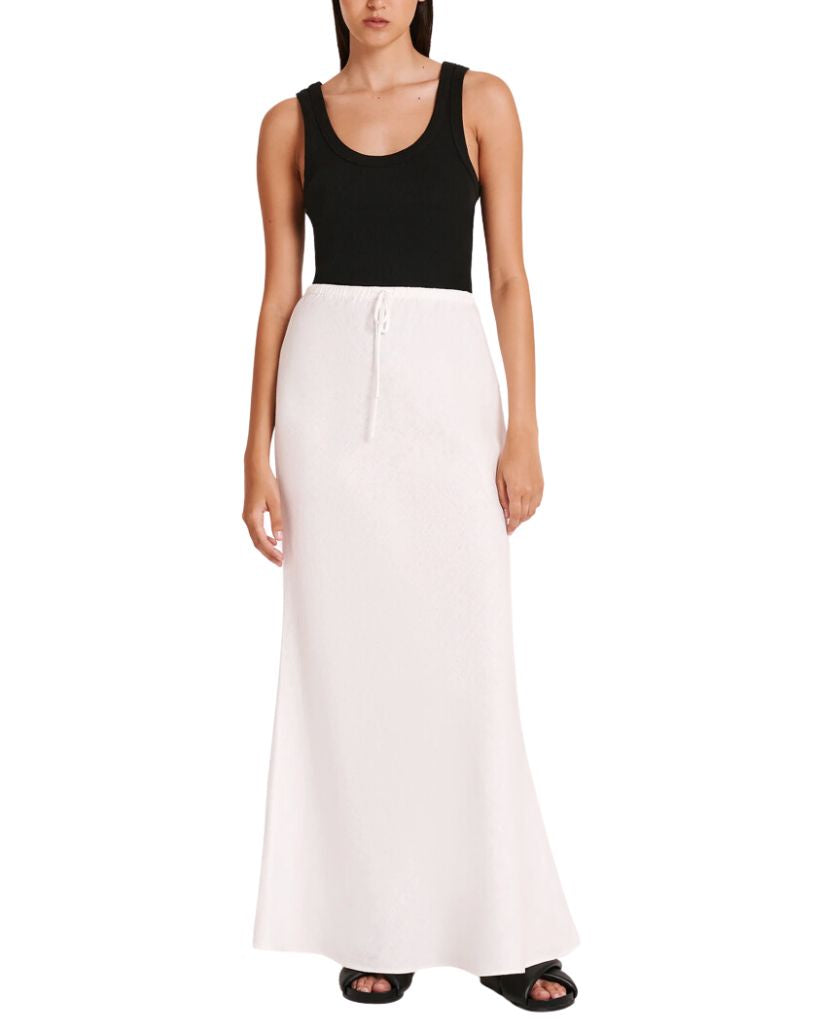 Nude Lucy Amani Linen Skirt White