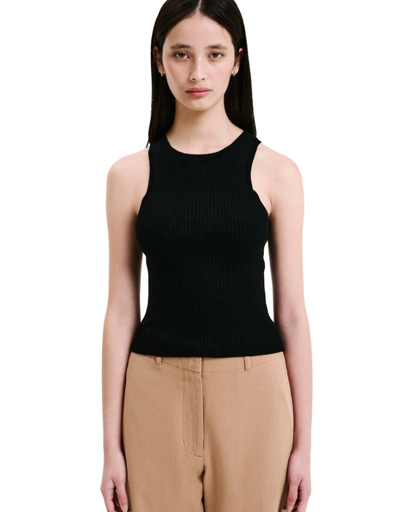 Nude Lucy Classic Knit Tank Black