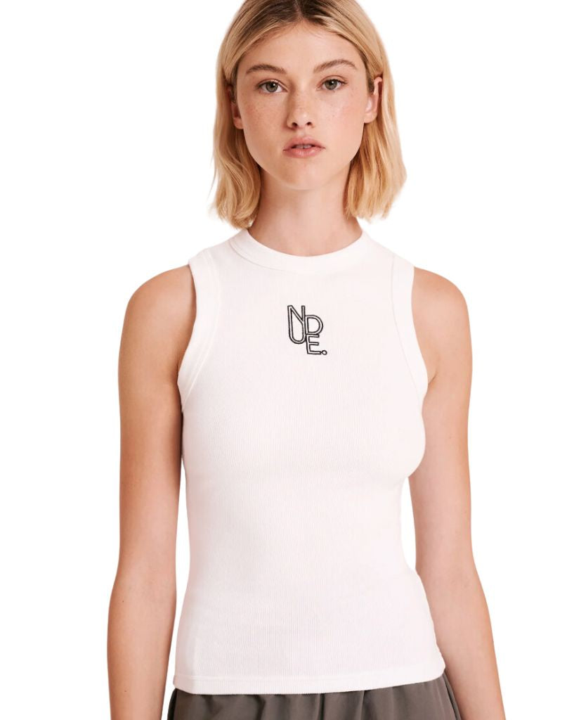 Nude Lucy Haven Emblem Tank White