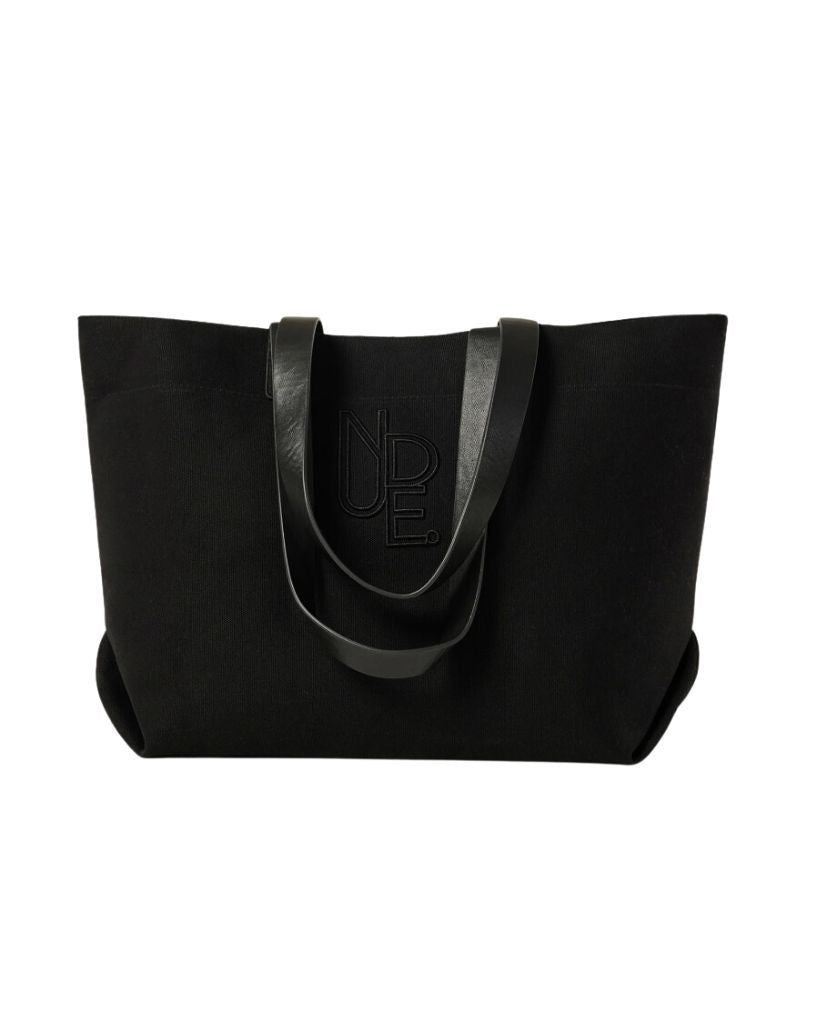 Nude Lucy Leather Strap Tote Black