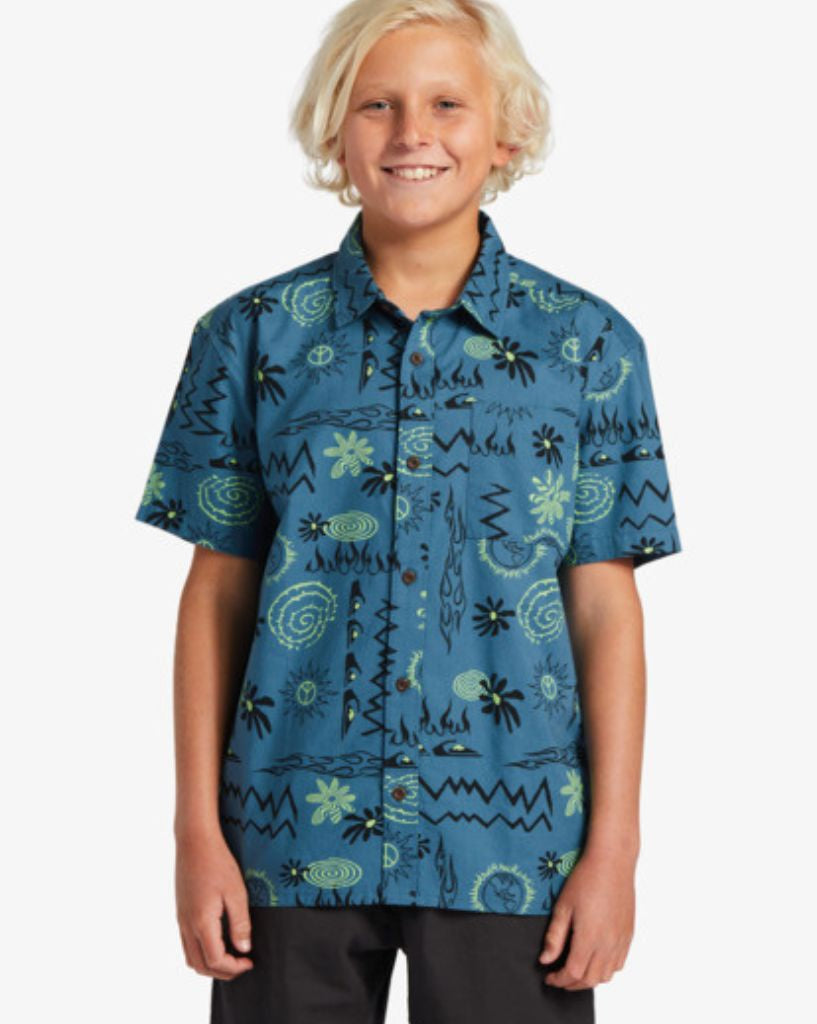 Quiksilver Radical Times Ss Youth Agean Blue Radical Times