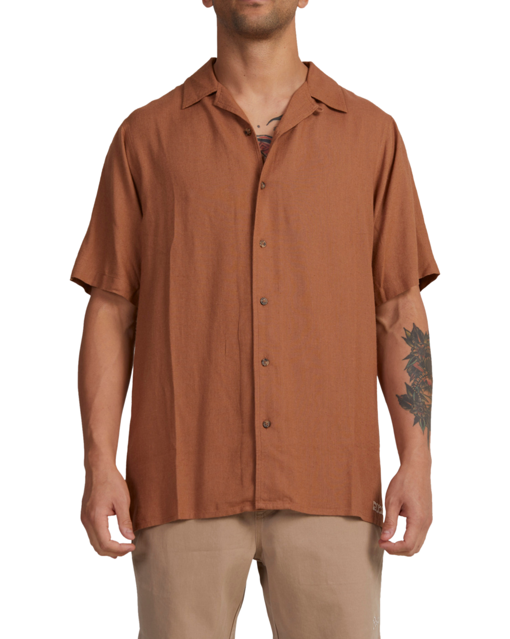 RVCA Cuba Ss Shirt Copper