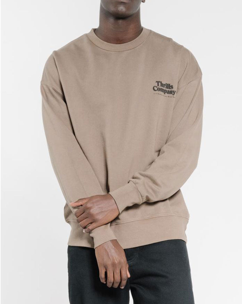 Thrills / Company Pinline Stack Slouch Fit Crew / TW21-216B / Desert