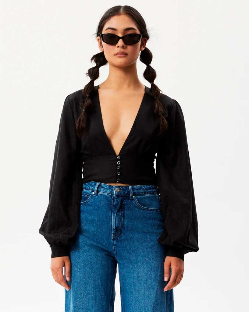 Afends Lilo - Long Sleeve Button Up Top