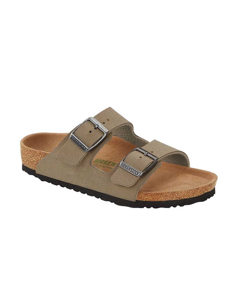 Birkenstock Arizona Kids Earthy Vegan Faded Khaki Birkibuc Narrow