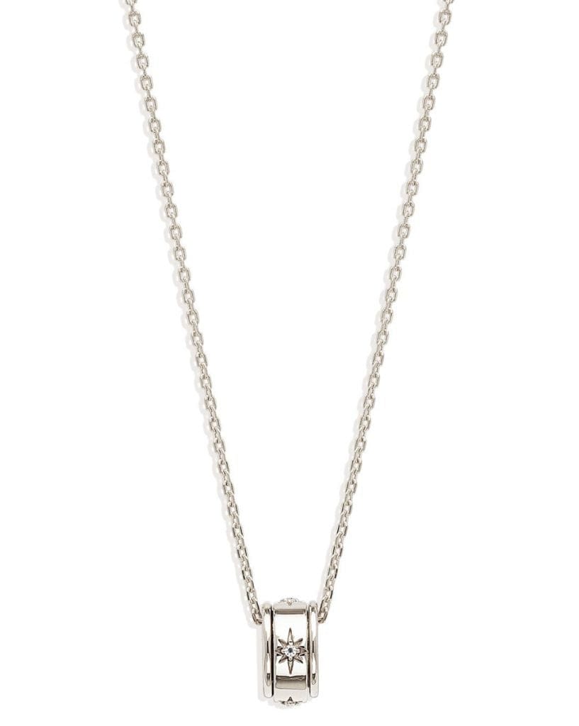By Charlotte Sterling Sliver I Am Loved Spinning Meditation Necklace