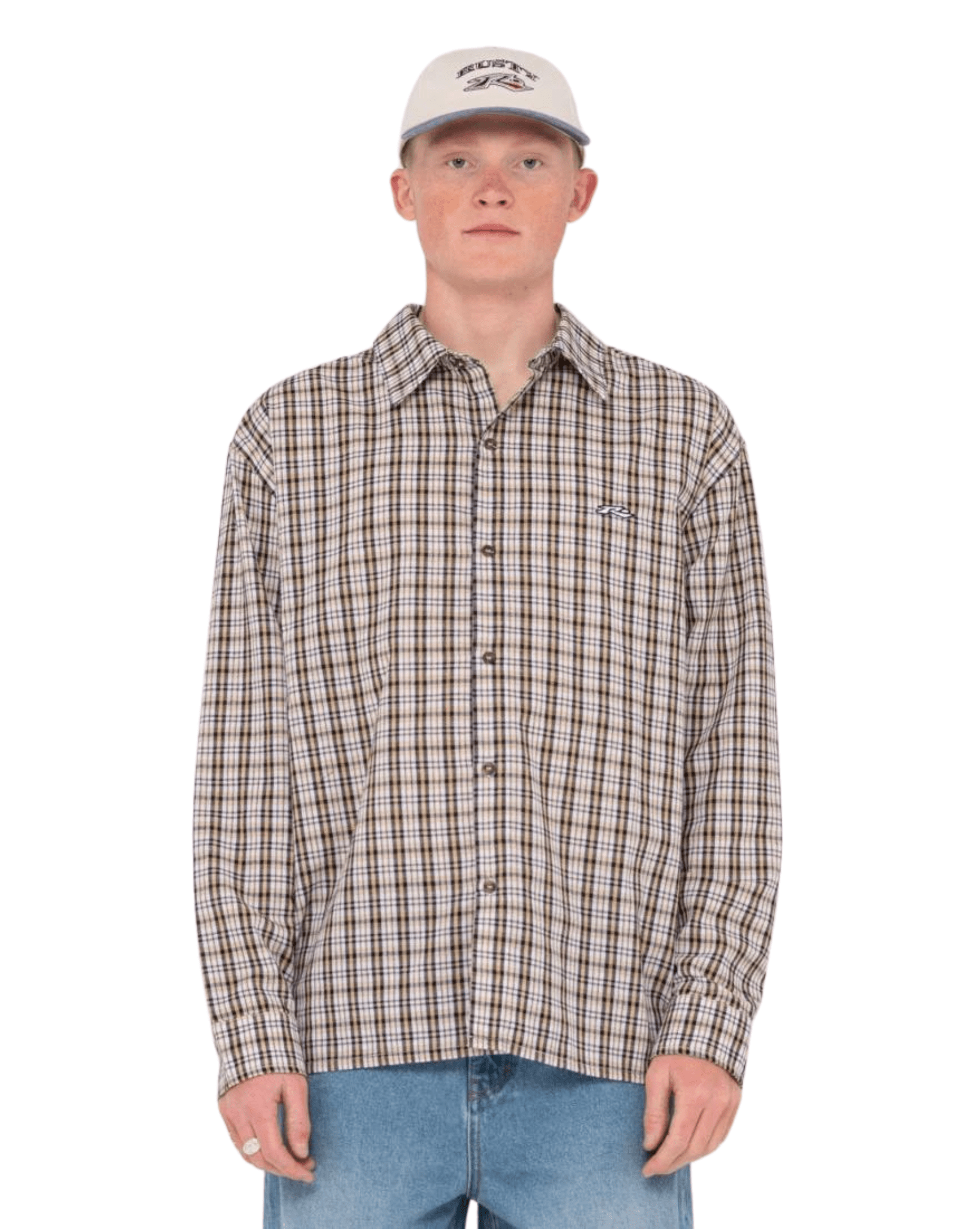 Rusty Datsun Check Long Sleeve Shirt