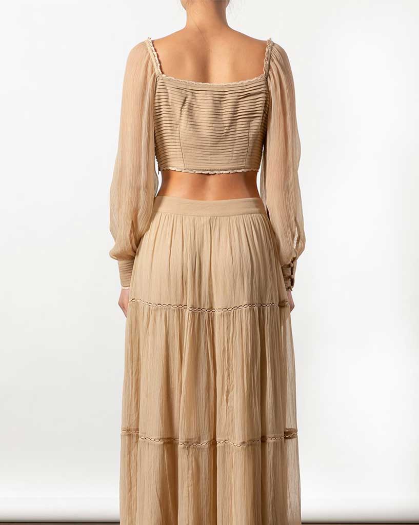 Tigerlily Gardenia Elora Crop Ls Blouse