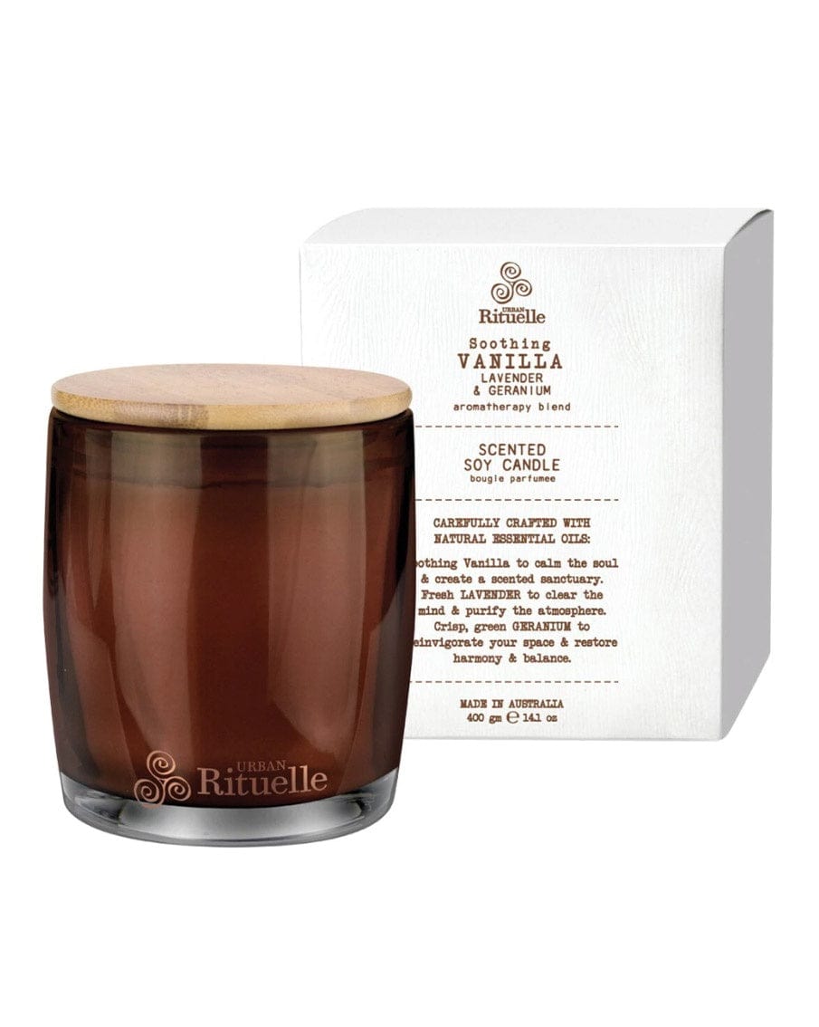 Urban Rituelle Flourish 400gm Candle - Vanilla, Lavender & Geranium