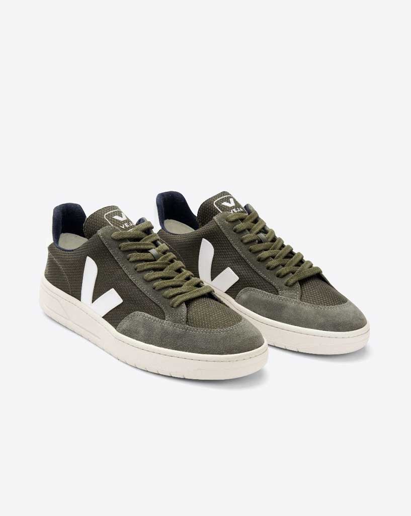 Veja V-12 B-Mesh - Olive /White